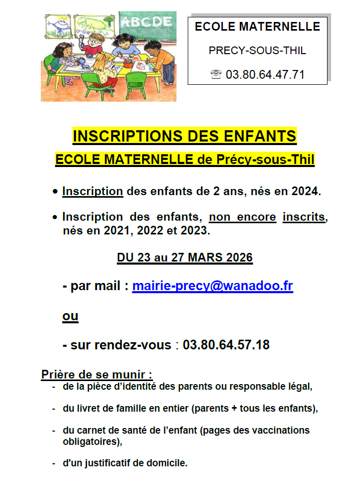 inscription école